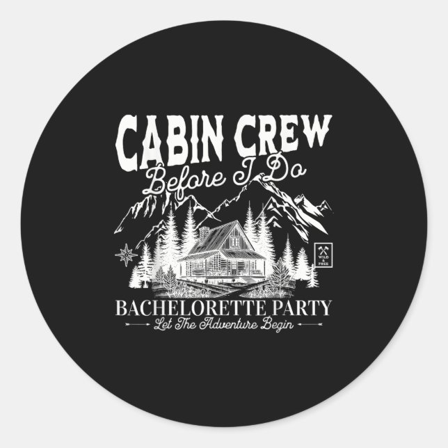 Adesivo Cabin Crew Before I Do Camp Bach Bachelorette Part (Frente)