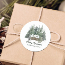 Cabina de Natal Russo da Floresta de inverno