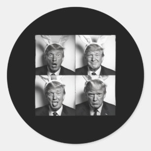 Adesivo Cabine de Fotos Trump com Orelhas de Coelho da Pás