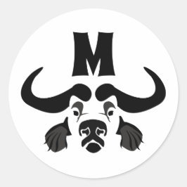 Adesivo Cabo Buffalo Whimsical, a tinta preta