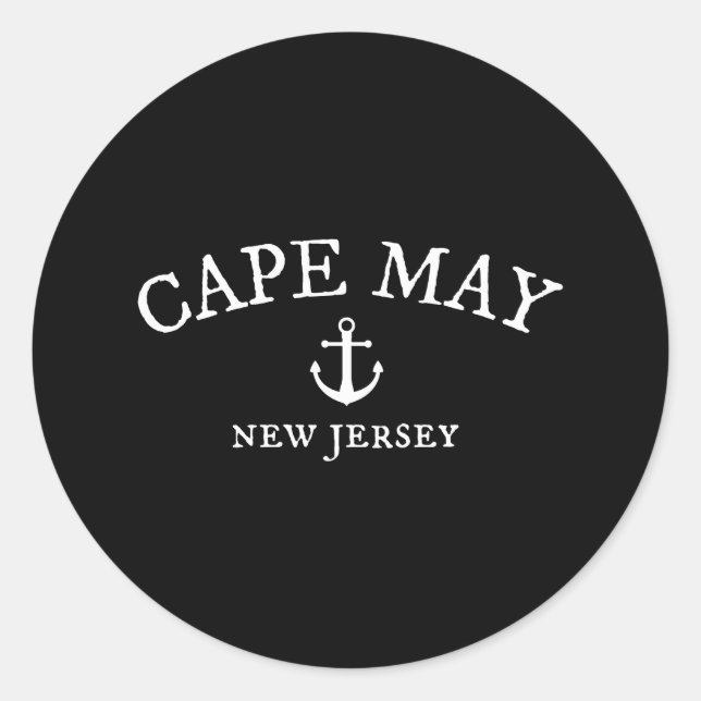 Adesivo Cabo May New Jersey (Frente)