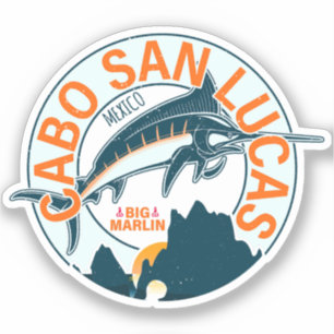 Adesivo Cabo San Lucas - Pesca Náutica Vintage