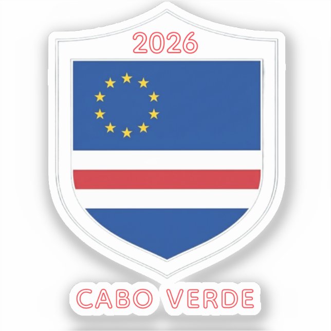 Adesivo Cabo Verde Copa do Mundo 2026 (Frente)