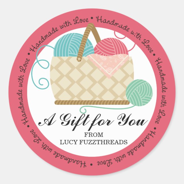 Adesivo Cabos de artesanato de fios de crochê (Frente)