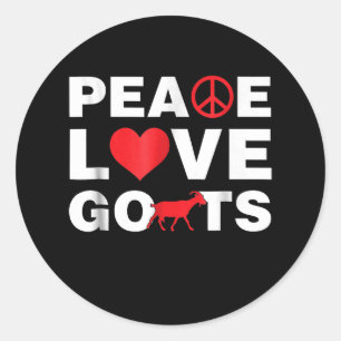 Adesivo Cabra - O Amor pela Paz Goats Hippie
