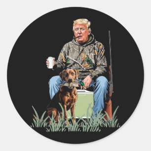Adesivo Caça à Campanha Trump Camuflagem Engraçado Estação