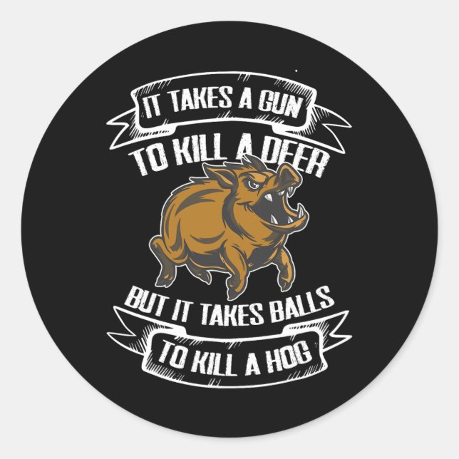 Adesivo Caça a javalis selvagens (Frente)