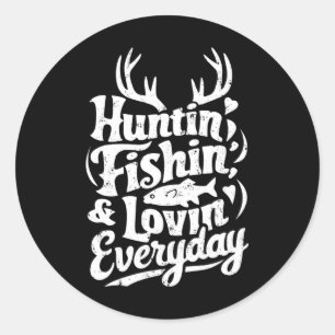 Adesivo Caça À Pesca Amar Todos Os Dias Camisas Peixes Caç