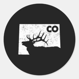 Adesivo Caça ao Elk do Colorado - Forma de Estado do Elk B