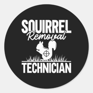 Adesivo Caça ao Esquilo do Técnico de Remoção Funny Squirr
