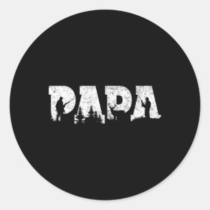 Adesivo Caça ao Papá Caçando Dia de os pais Vintage