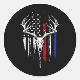 Adesivo Caça com Arco Bandeira Americana EUA Arco Veado Br