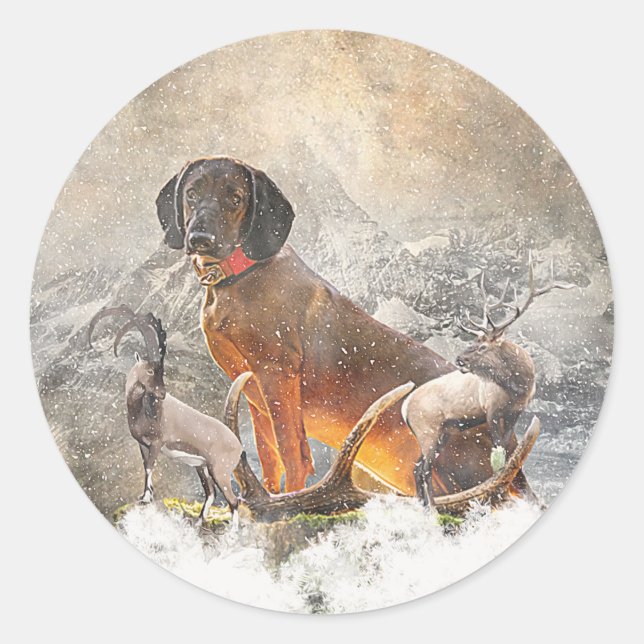 Adesivo Caça-Montanha Bávaro, Arte (Frente)