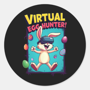 Adesivo Caça-Ovos Virtual - Bunny Vr Gamer Divertido Pásco