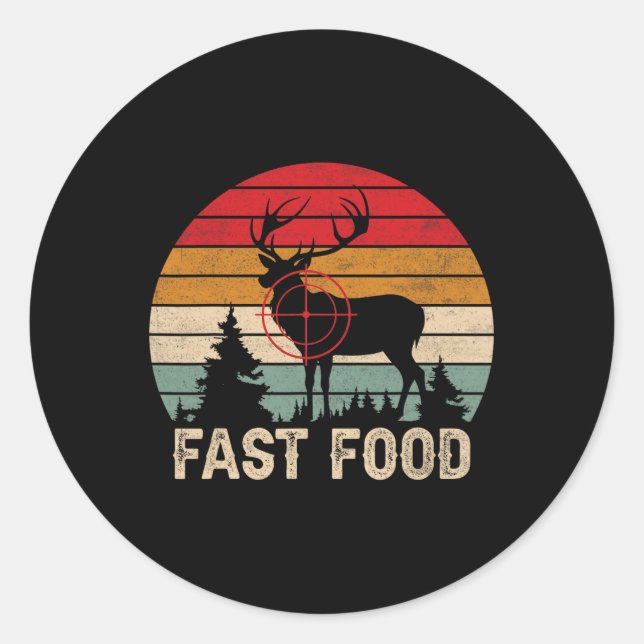 Adesivo Caça rápida aos veados de Comida (Frente)
