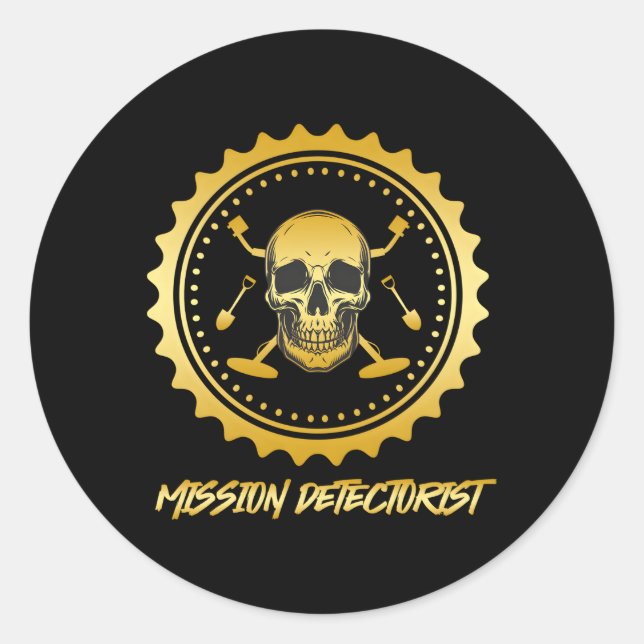 Adesivo Caça-tesoura do Detector de Missão de Detector de  (Frente)