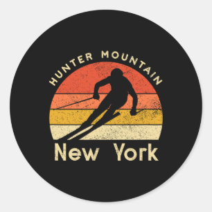 Adesivo Caçador de esqui vintage montanha Nova York Montan