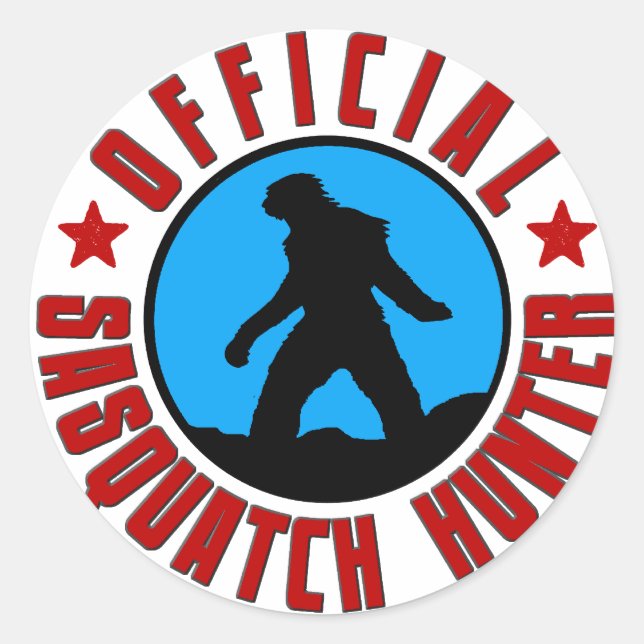 Adesivo Caçador Oficial Sasquatch! Vinheta-Membro Bigfoot (Frente)