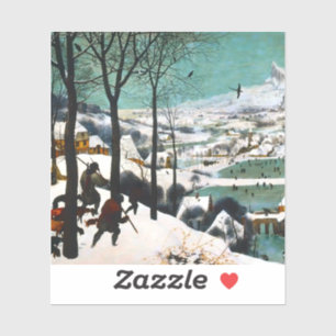Adesivo Caçadores na Paisagem da Neve Pieter Bruegel