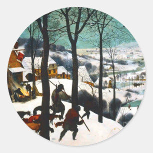Adesivo Caçadores na Paisagem da Neve Pieter Bruegel