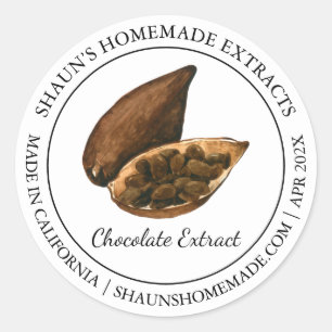 Adesivo Cacao Chocolate Extract Moderno rótulo