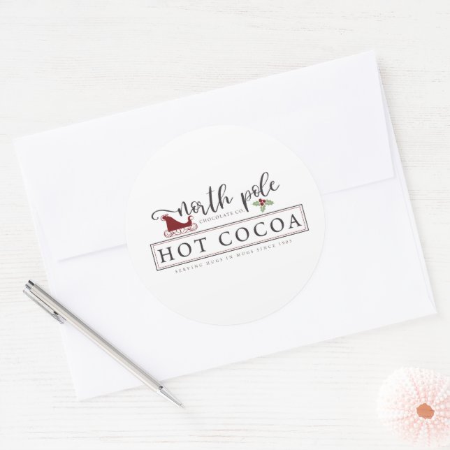 Adesivo Cacau quente do Polo Norte (Envelope)