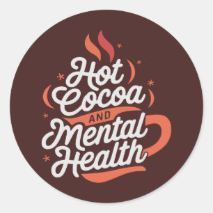 Adesivo Cacau quente e saúde mental personalizados