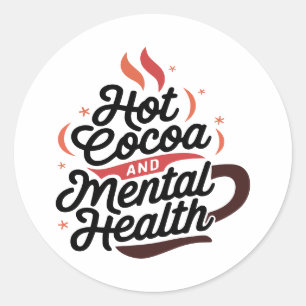 Adesivo Cacau quente e saúde mental personalizados