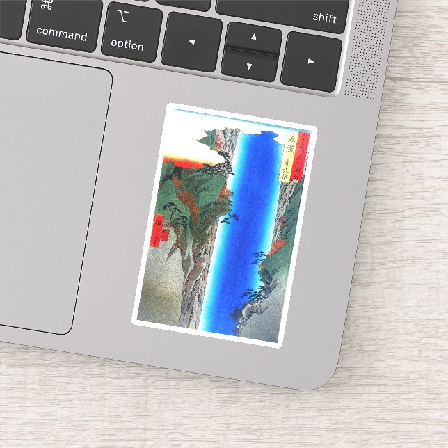 Adesivo Cachoeira de Yoro na província de Mino (Detalhe)