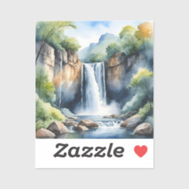 Adesivo Cachoeira pintada à aquarela