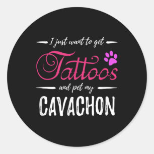Adesivo Cachon Cachon Lover Tatuagem Engraçada Cachorro Mã