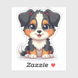 Adesivo Cachorrinho brincalhão da raça Australian Shepherd