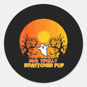 Adesivo Cachorrinho de Halloween Encantadoramente Enfeitiç