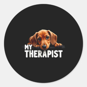 Adesivo Cachorrinho Wiener Engraçado Meu Dachshund Terapêu