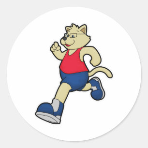 Adesivo Cachorro a Correr com Óculos