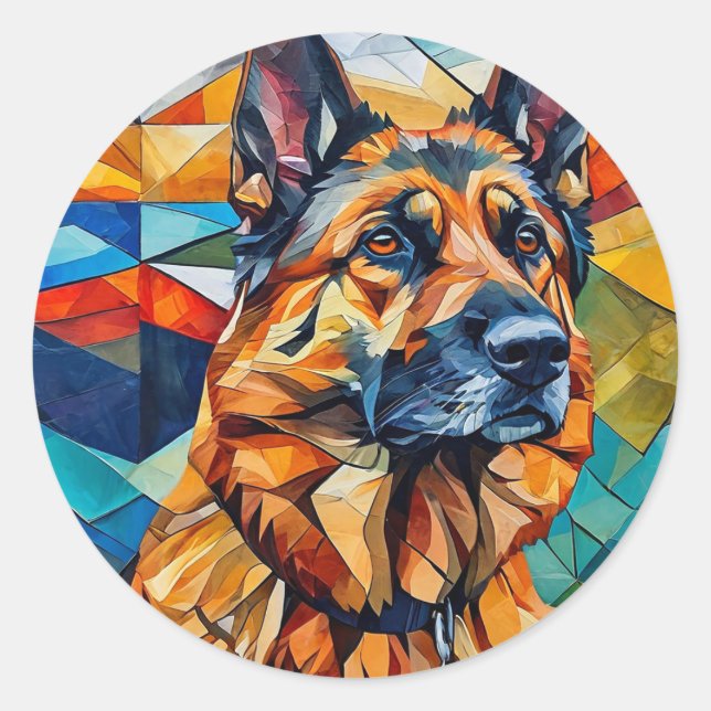 Adesivo Cachorro abrigado alemão (Frente)