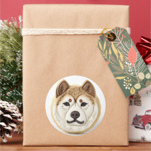 Adesivo Cachorro Akita Inspirado em 3D