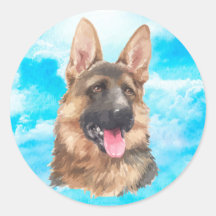 Cachorro Alsaciano GSD Pet Watercolor