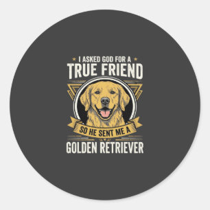 Adesivo Cachorro Amigo Verdadeiro Retriever Dourado