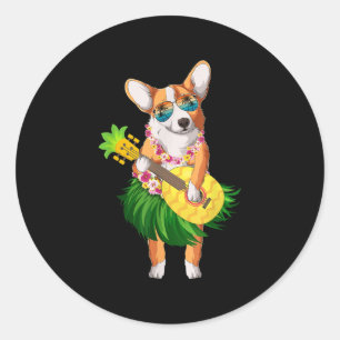 Adesivo Cachorro & do Havaí; Pineapple Ukulele Summer