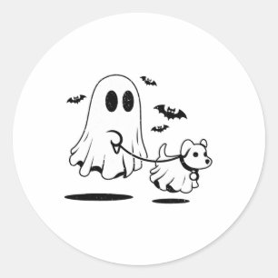 Adesivo Cachorro Andando Fantasma Vestido Como Dia de as B