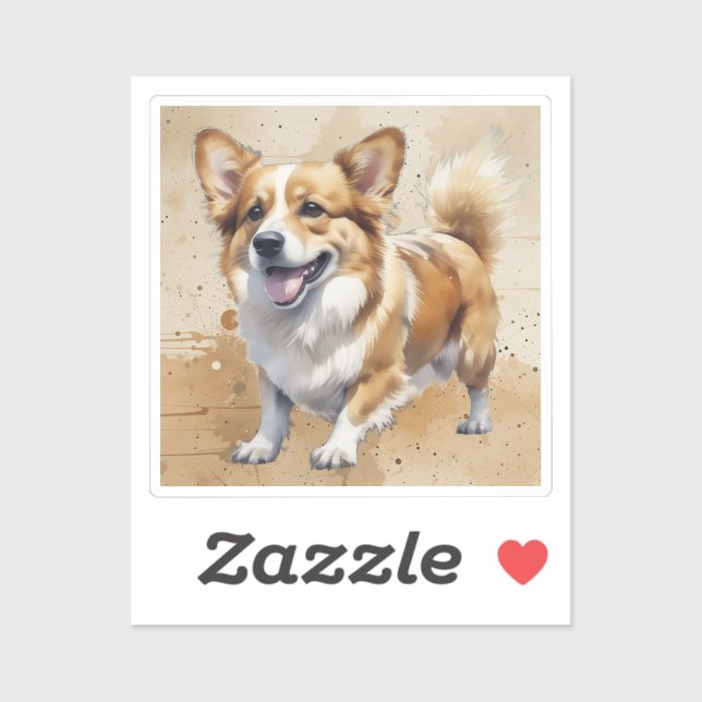 Adesivo Cachorro Animal Pet Corgi (Folha)