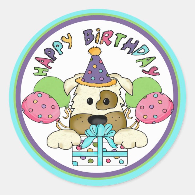 Adesivo Cachorro Aniversário (Frente)