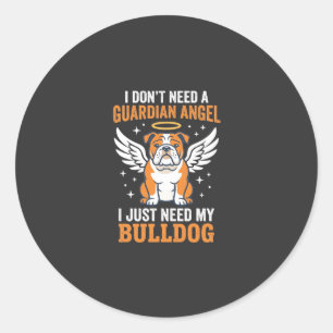 Adesivo Cachorro Anjo da Guarda Bulldog