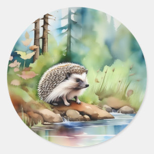 Adesivo Cachorro Aquarela de Hedgehog