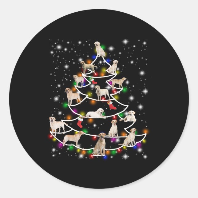 Adesivo Cachorro | Árvore de Natal Labrador (Frente)