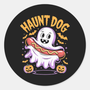 Adesivo Cachorro Assombrado Fantasma Engraçado Hotdog Hall