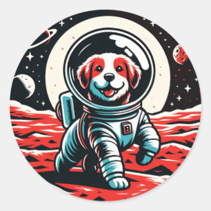 Adesivo Cachorro Astronauta - Aventura Espacial Canino Cós