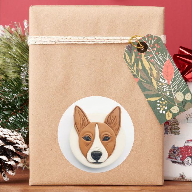 Adesivo Cachorro Basenji Inspirado em 3D (Feriado)