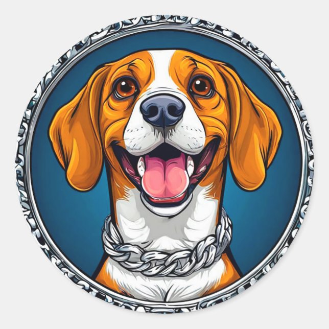 Adesivo Cachorro Beagle fofo (Frente)